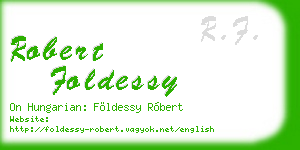 robert foldessy business card