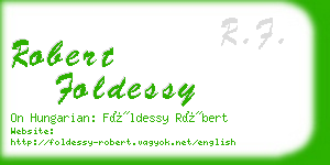 robert foldessy business card